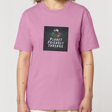 PFT Logo - dark | T-Shirt | Adult | Crewneck Short Sleeve | 180gsm Medium Fit | Bubble Pink