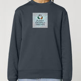 PFT Logo - SSSQUARE - Light Ocean | Jumper | Adult | Crewneck | 350gsm Medium Fit | India Ink Grey