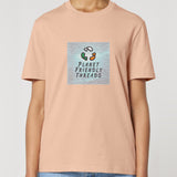 Planet Friendly Logo - Square - Ocean Light | T-Shirt | Adult | Crewneck Short Sleeve | 180gsm Medium Fit | Fraiche Peche