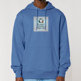 PFT Logo - SSSQUARE - Light Ocean | Hoodie | Adult | Cosy | 350gsm Medium Fit | Bright Blue