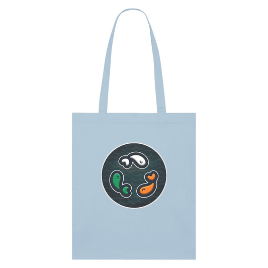 PFT Fish - Circle - Dark | Other | Adult | Tote Bag | 160gsm | Sky blue