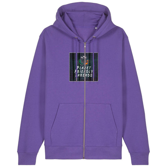 PFT Logo - dark | Hoodie | Adult | Zip | 350gsm Medium Fit | Purple Love