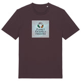 PFT Logo - SSSQUARE - Light Ocean | T-Shirt | Adult | Crewneck Short Sleeve | 180gsm Medium Fit | Red Brown