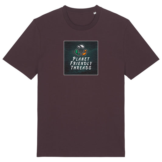 PFT Logo - dark | T-Shirt | Adult | Crewneck Short Sleeve | 180gsm Medium Fit | Red Brown