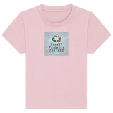 PFT Logo - SSSQUARE - Light Ocean | T-Shirt | Baby | Crewneck Short Sleeve | 155gsm Medium Fit | Cotton Pink