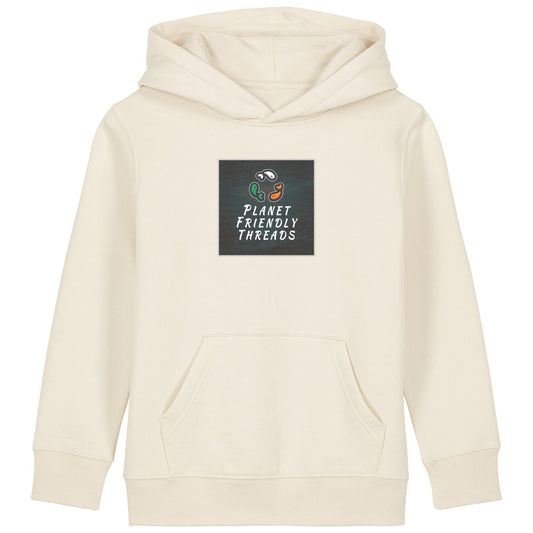 PFT Logo - dark | Hoodie | Kids | Cosy | 300gsm Medium Fit | Natural Raw
