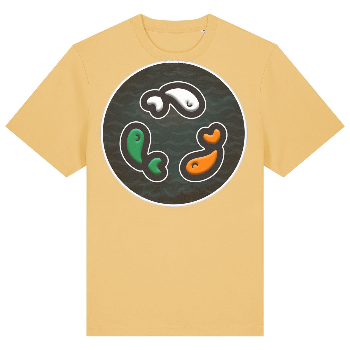 PFT Fish - Circle - Dark | T-Shirt | Adult | Crewneck Short Sleeve | 215gsm Relaxed Fit | Nispero