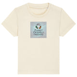PFT Logo - SSSQUARE - Light Ocean | T-Shirt | Baby | Crewneck Short Sleeve | 155gsm Medium Fit | Natural Raw