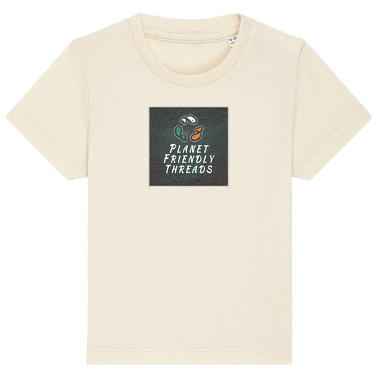 PFT Logo - dark | T-Shirt | Baby | Crewneck Short Sleeve | 155gsm Medium Fit | Natural Raw