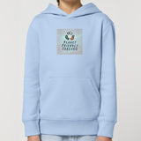 PFT Logo - SSSQUARE - Light Ocean | Hoodie | Kids | Cosy | 300gsm Medium Fit | Blue Soul