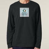 PFT Logo - SSSQUARE - Light Ocean | T-Shirt | Adult | Crewneck Long Sleeve | 180gsm Medium Fit | Black