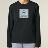 PFT Logo - SSSQUARE - Light Ocean | T-Shirt | Adult | Crewneck Long Sleeve | 180gsm Medium Fit | Black