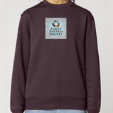 PFT Logo - SSSQUARE - Light Ocean | Jumper | Adult | Crewneck | 350gsm Medium Fit | Red Brown