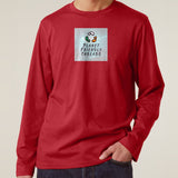 PFT Logo - SSSQUARE - Light Ocean | T-Shirt | Adult | Crewneck Long Sleeve | 180gsm Medium Fit | Red