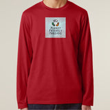 PFT Logo - SSSQUARE - Light Ocean | T-Shirt | Adult | Crewneck Long Sleeve | 180gsm Medium Fit | Red