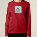 PFT Logo - SSSQUARE - Light Ocean | T-Shirt | Adult | Crewneck Long Sleeve | 180gsm Medium Fit | Red