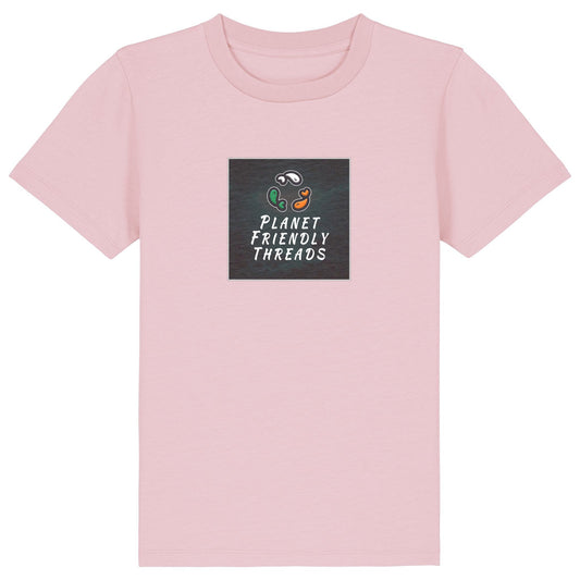 PFT Logo - dark | T-Shirt | Kids | Crewneck Short Sleeve | 155gsm Medium Fit | Cotton Pink