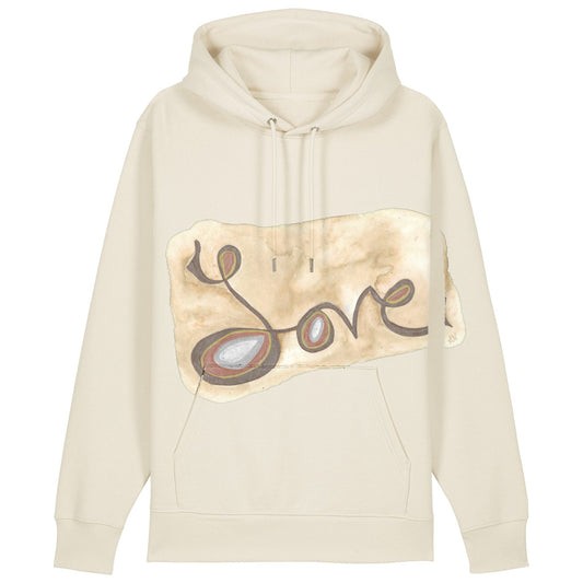 Love | Hoodie | Adult | Cosy | 350gsm Medium Fit | Natural Raw