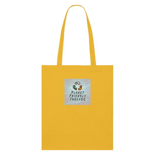 Planet Friendly Logo - Square - Ocean Light | Other | Adult | Tote Bag | 160gsm | Spectra Yellow