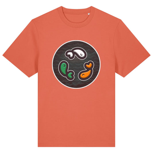 PFT Fish - Circle - Dark | T-Shirt | Adult | Crewneck Short Sleeve | 215gsm Relaxed Fit | Fiesta