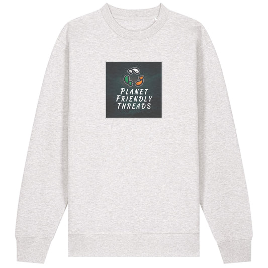 PFT Logo - dark | Jumper | Adult | Crewneck | 350gsm Medium Fit | Cool Heather Grey