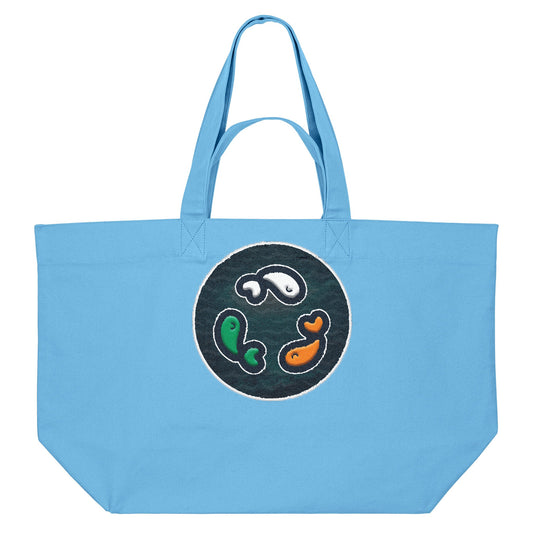 PFT Fish - Circle - Dark | Other | Adult | Shopping Bag | 400gsm | Aqua Blue