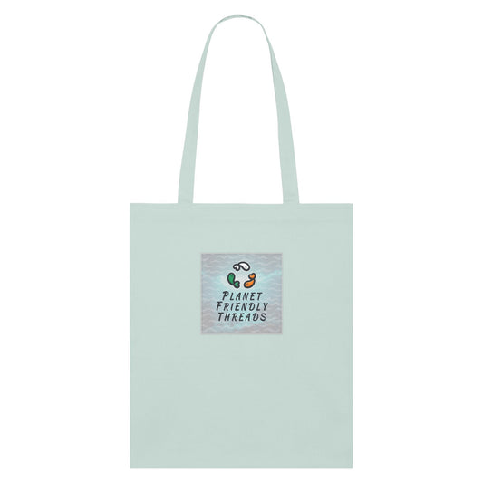 Planet Friendly Logo - Square - Ocean Light | Other | Adult | Tote Bag | 160gsm | Caribbean Blue