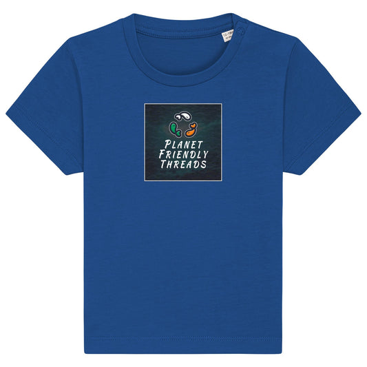 PFT Logo - dark | T-Shirt | Baby | Crewneck Short Sleeve | 155gsm Medium Fit | Majorelle Blue