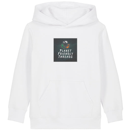 PFT Logo - dark | Hoodie | Kids | Cosy | 300gsm Medium Fit | White