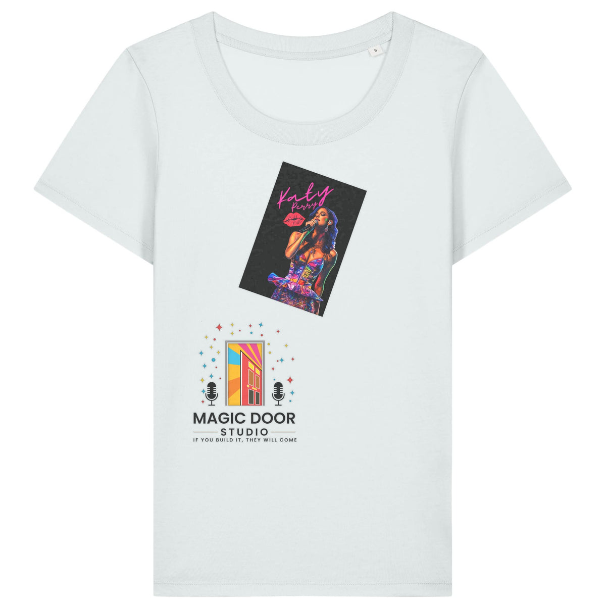 Katy Perry | T-Shirt | Adult | Ladies Short Sleeve | 155gsm Fitted | Blue Ice