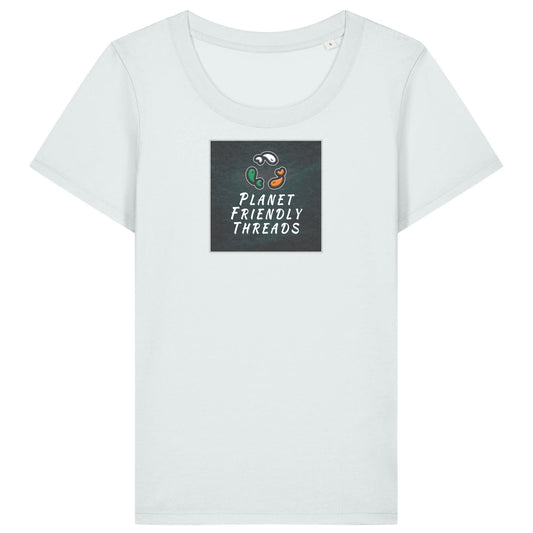 PFT Logo - dark | T-Shirt | Adult | Ladies Short Sleeve | 155gsm Fitted | Blue Ice