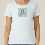 PFT Logo - SSSQUARE - Light Ocean | T-Shirt | Adult | Ladies Short Sleeve | 155gsm Fitted | Blue Ice