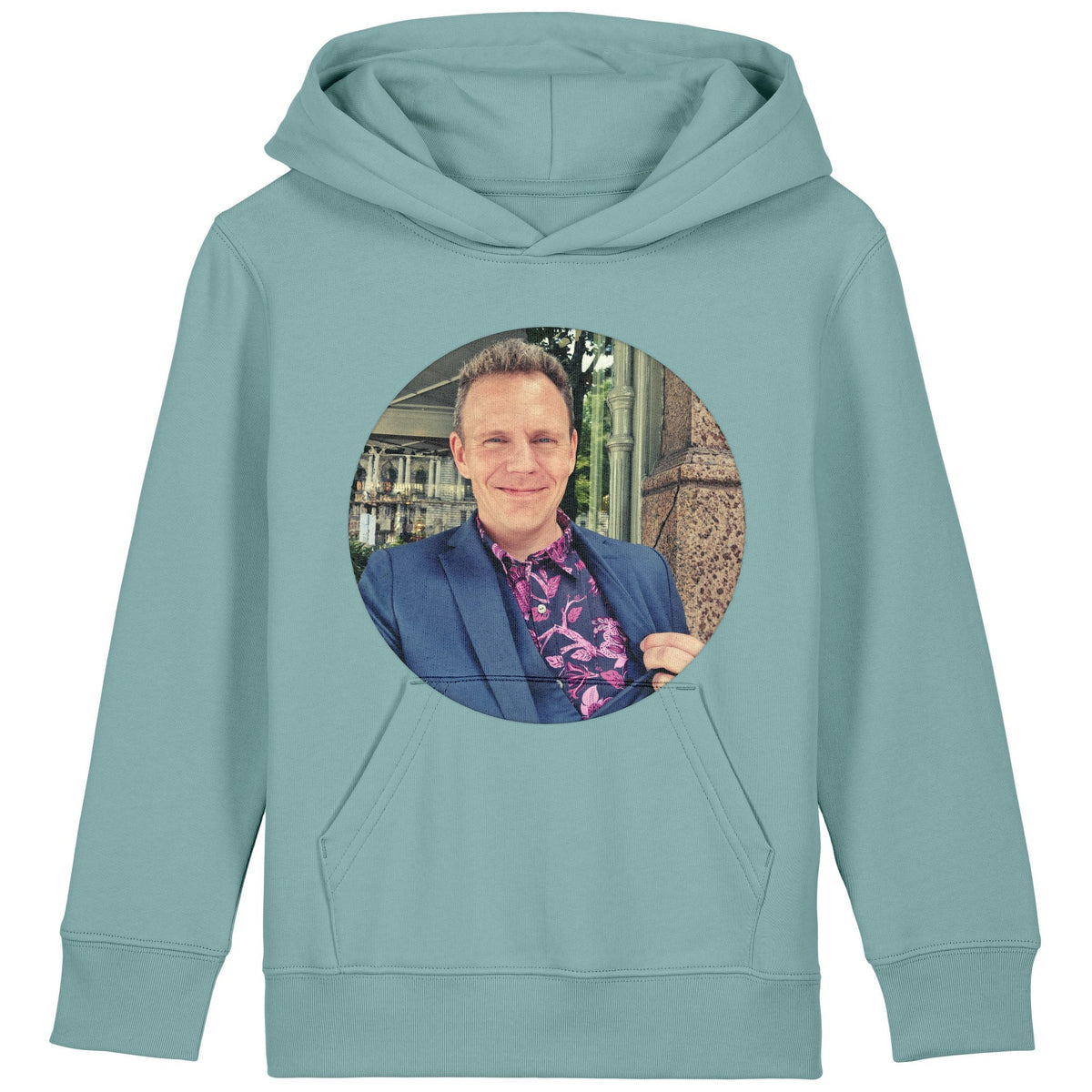 Suit | Hoodie | Kids | Cosy | 300gsm Medium Fit | Teal Monstera