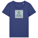 PFT Logo - SSSQUARE - Light Ocean | T-Shirt | Adult | Ladies Short Sleeve | 155gsm Fitted | Dusk