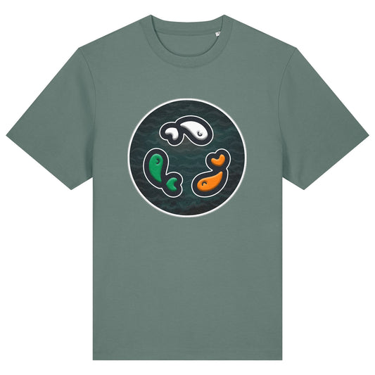 PFT Fish - Circle - Dark | T-Shirt | Adult | Crewneck Short Sleeve | 215gsm Relaxed Fit | Green Bay