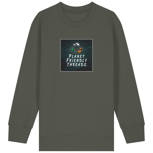 PFT Logo - dark | Jumper | Kids | Crewneck | 300gsm Medium Fit | Khaki