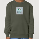 PFT Logo - SSSQUARE - Light Ocean | Jumper | Kids | Crewneck | 300gsm Medium Fit | Khaki
