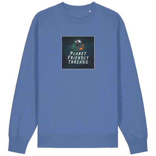 PFT Logo - dark | Jumper | Adult | Crewneck | 350gsm Medium Fit | Bright Blue