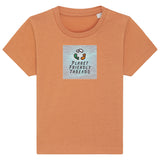 PFT Logo - SSSQUARE - Light Ocean | T-Shirt | Baby | Crewneck Short Sleeve | 155gsm Medium Fit | Volcano Stone