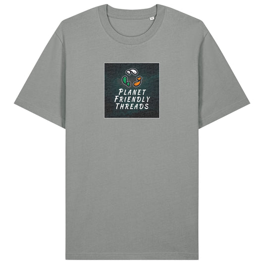 PFT Logo - dark | T-Shirt | Adult | Crewneck Short Sleeve | 215gsm Relaxed Fit | Misty Grey