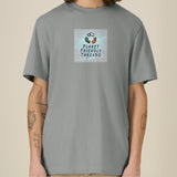 PFT Logo - SSSQUARE - Light Ocean | T-Shirt | Adult | Crewneck Short Sleeve | 215gsm Relaxed Fit | Misty Grey