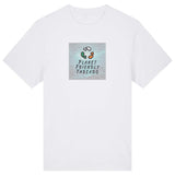 PFT Logo - SSSQUARE - Light Ocean | T-Shirt | Adult | Crewneck Short Sleeve | 215gsm Relaxed Fit | White