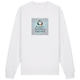 PFT Logo - SSSQUARE - Light Ocean | Jumper | Adult | Crewneck | 350gsm Medium Fit | White