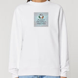PFT Logo - SSSQUARE - Light Ocean | Jumper | Adult | Crewneck | 350gsm Medium Fit | White