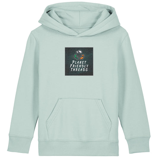 PFT Logo - dark | Hoodie | Kids | Cosy | 300gsm Medium Fit | Caribbean Blue
