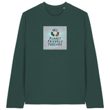 PFT Logo - SSSQUARE - Light Ocean | T-Shirt | Adult | Crewneck Long Sleeve | 180gsm Medium Fit | Glazed Green