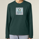 PFT Logo - SSSQUARE - Light Ocean | T-Shirt | Adult | Crewneck Long Sleeve | 180gsm Medium Fit | Glazed Green