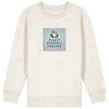 PFT Logo - SSSQUARE - Light Ocean | Jumper | Kids | Crewneck | 300gsm Medium Fit | Eco-Heather
