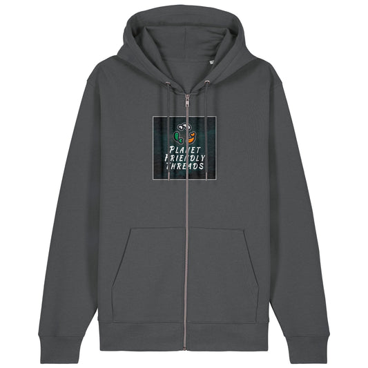PFT Logo - dark | Hoodie | Adult | Zip | 350gsm Medium Fit | Anthracite