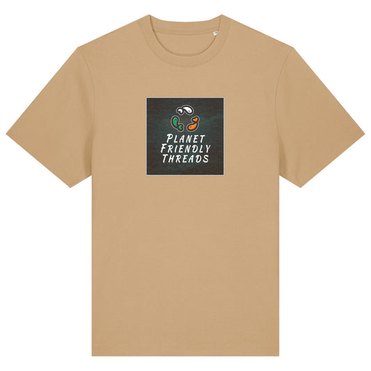 PFT Logo - dark | T-Shirt | Adult | Crewneck Short Sleeve | 215gsm Relaxed Fit | Latte